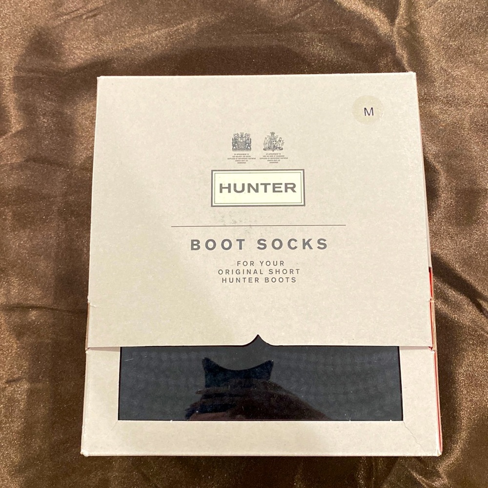 Beautiful and warm black winter Hunter boot socks